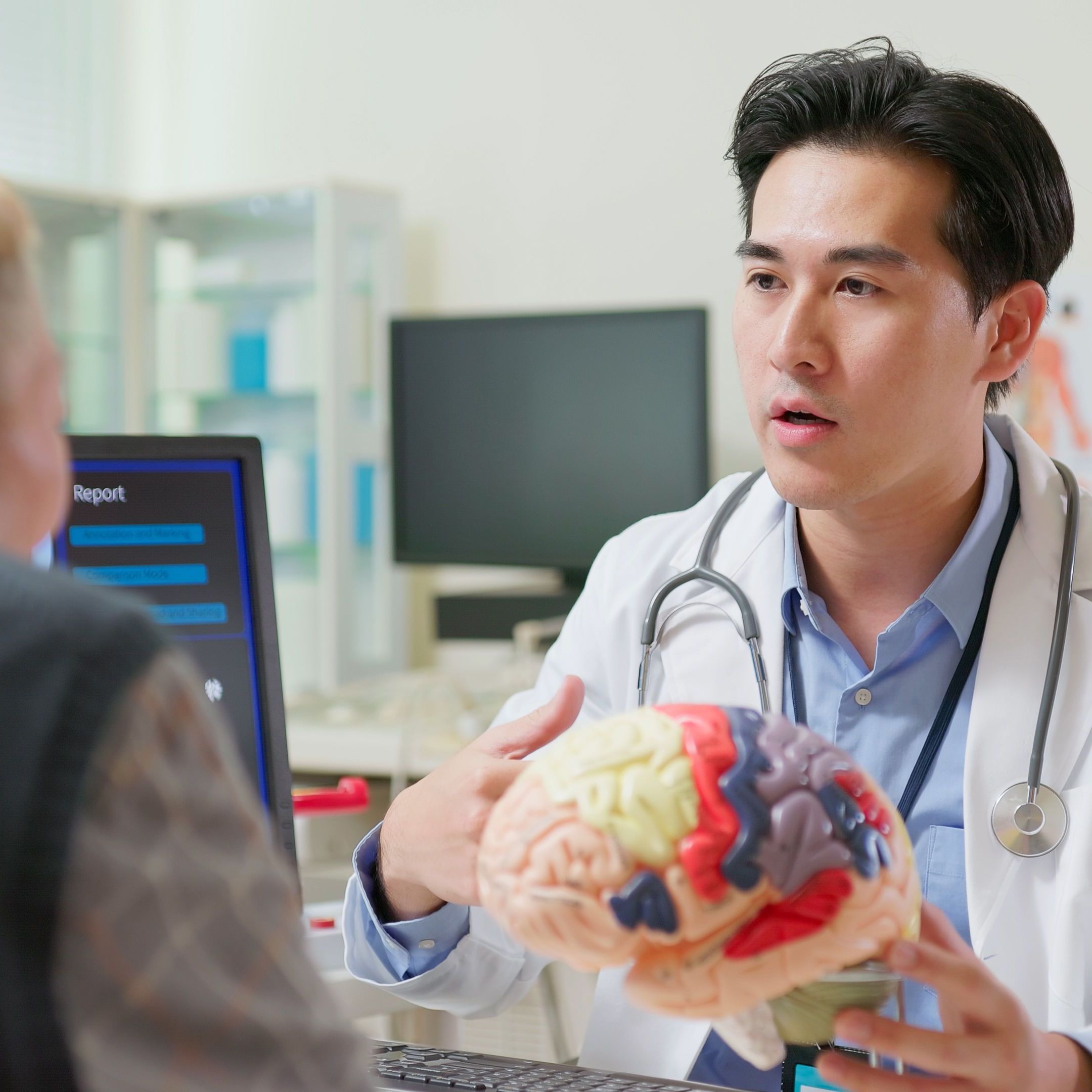 Patient meeting with neurologist Patient meeting with neurologist