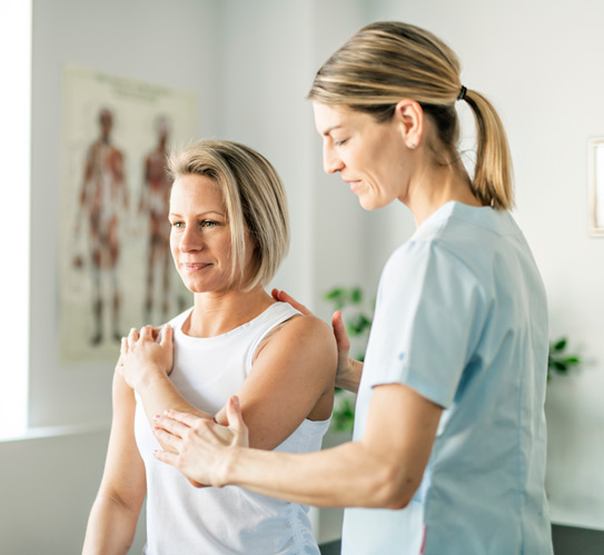 A-modern-rehabilitation-physiotherapy-worker-with-woman